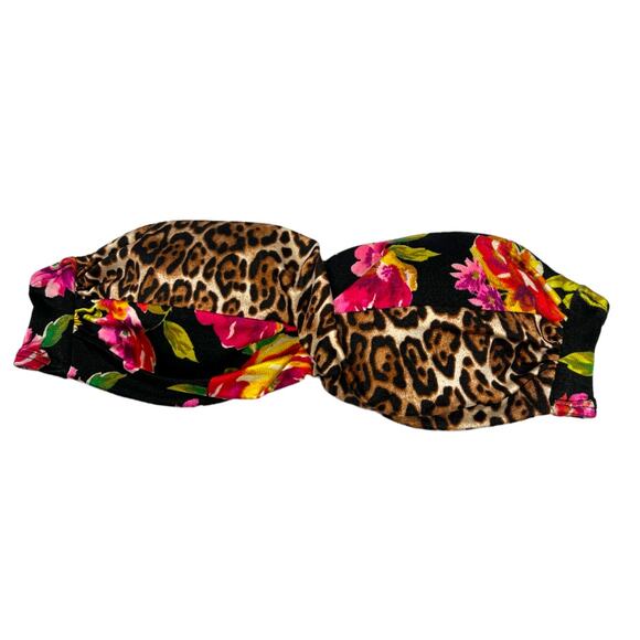 Victoria's Secret Bikini Top Padded Mixed Print‎ Strapless Swim Women's 32B - Picture 1 of 7